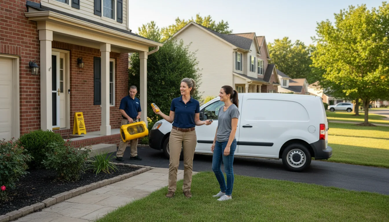 Residential water damage restoration in Daisetta, TX